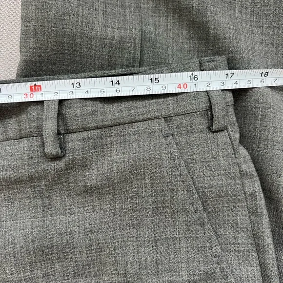 34X30” Valentino Grigio Chiaro Straight Leg Wool